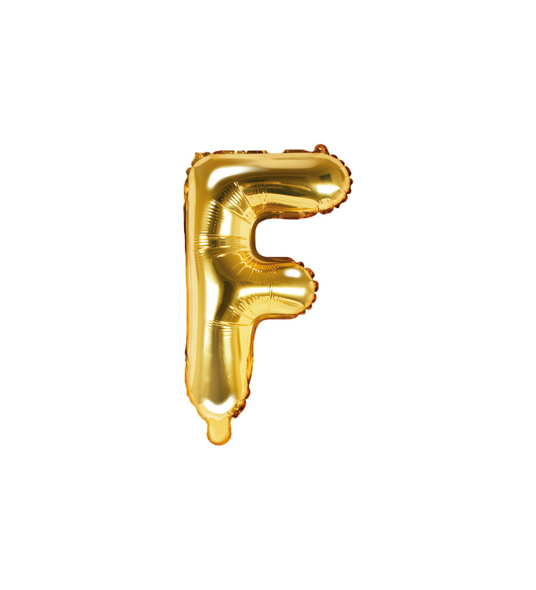 Fóliový balónek - zlaté písmeno F