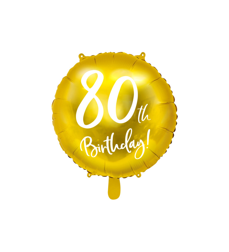 Foliový balónek - zlatá 80