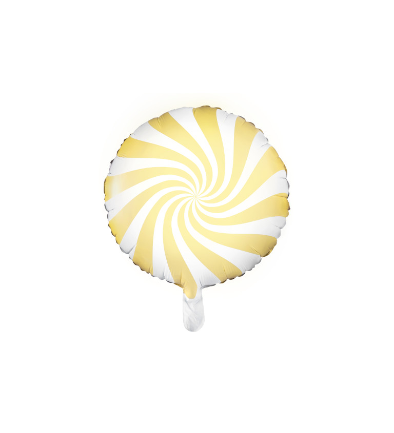 Fóliový balónek bonbón - žlutý