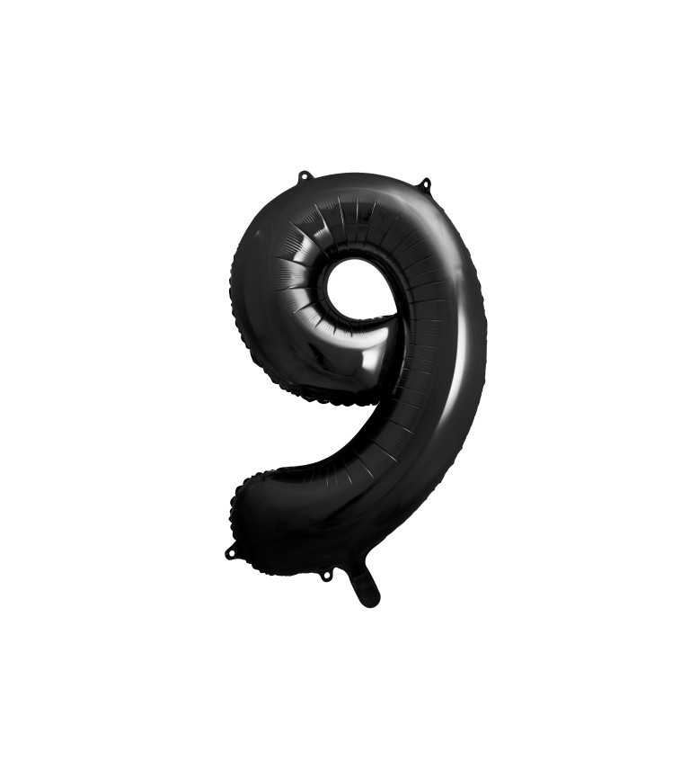 Fóliový balónek - černé číslo 9