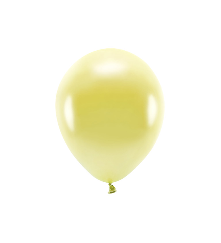 Eko balónky metalické světle žluté