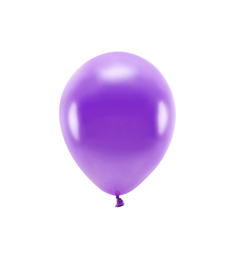 Metalické fialové balónky - eko