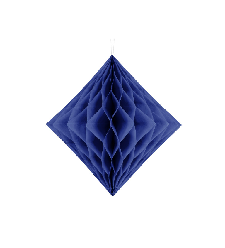 Papírový dekorativní diamant - tmavě modrý II