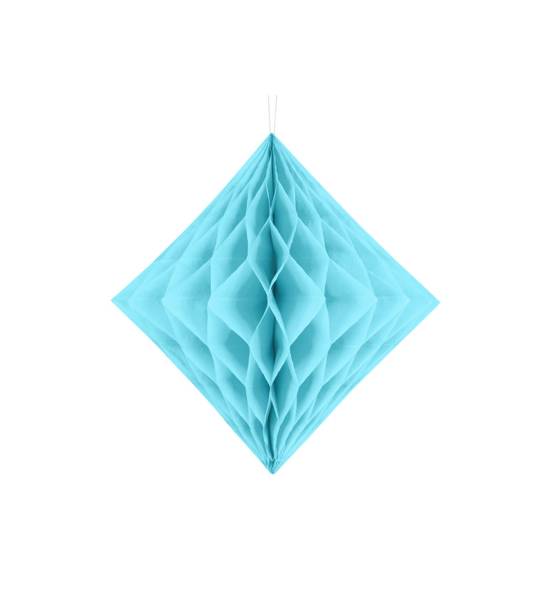 Papírový dekorativní diamant - světle modrý