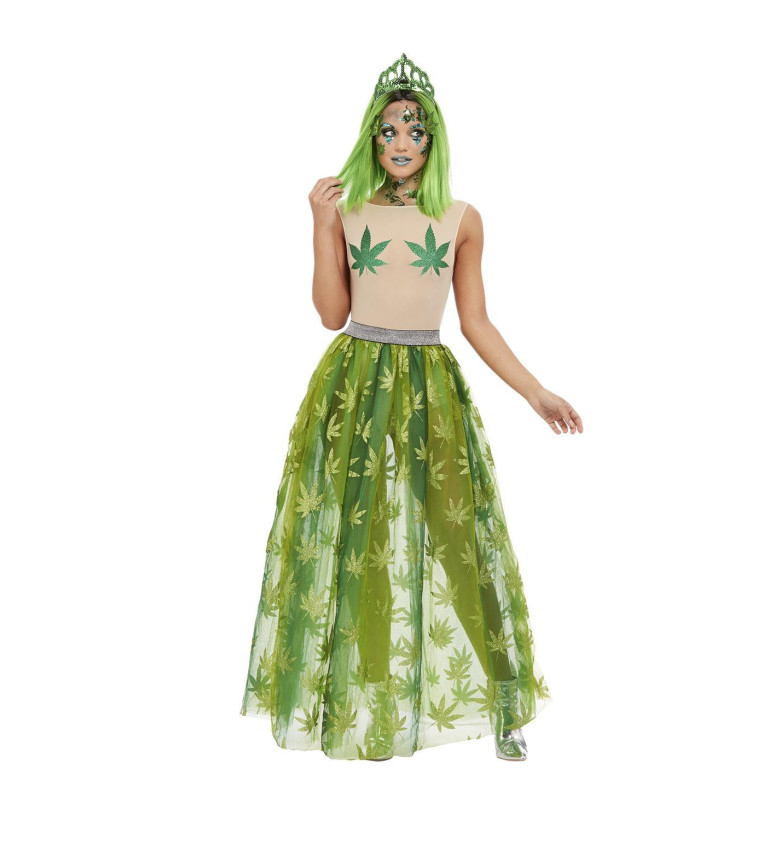 Dámský zelený kostým - Ganja Queen
