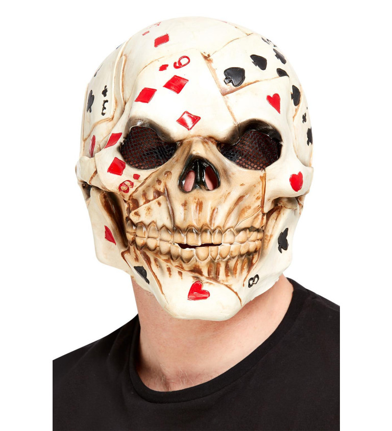 Celohlavová maska Skull Poker Face