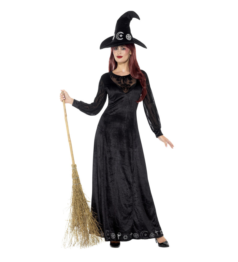 Dámský kostým čarodějka - černá