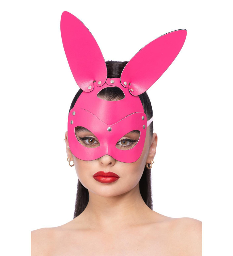 Růžová sexy maska králíka