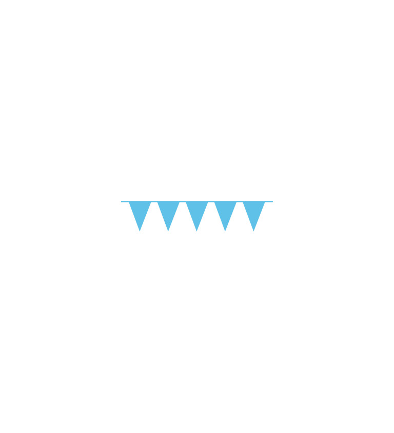 Modrá trojúhelníková girlanda
