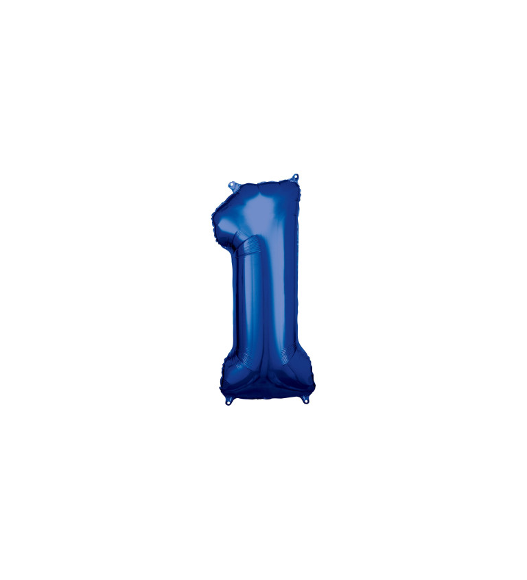 Modrý fóliový balónek čísla 1 - velký