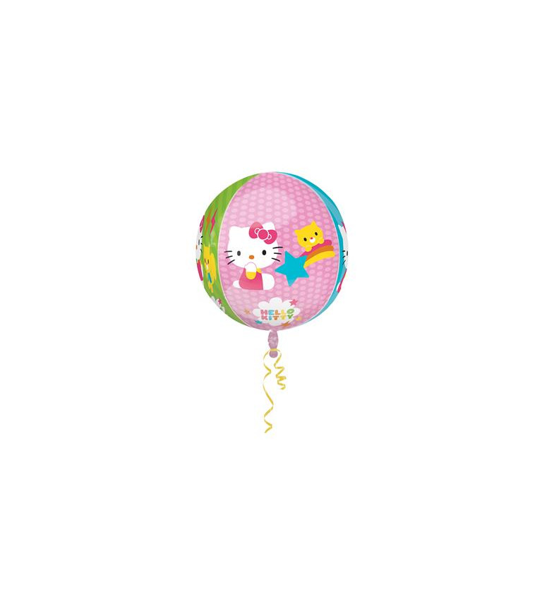 Fóliový balónek kulatý - Hello Kitty