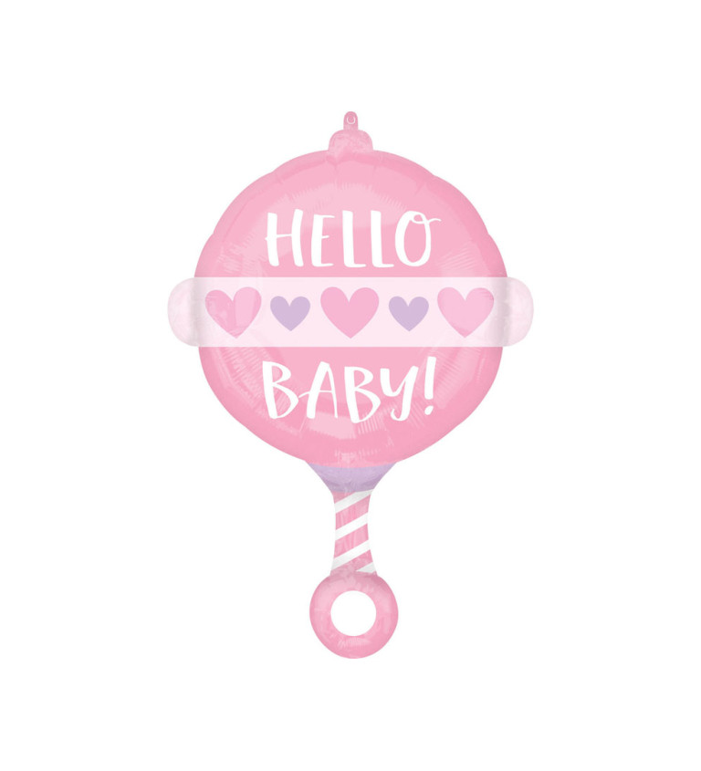 Balónek - Hello baby ružové