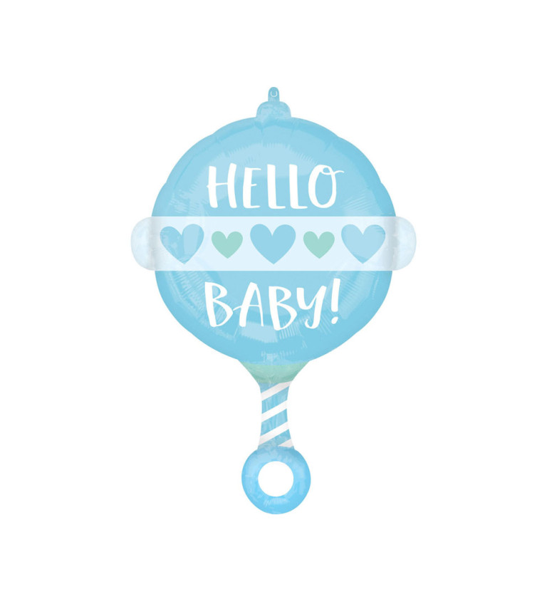 Balónek - Hello baby -modrý
