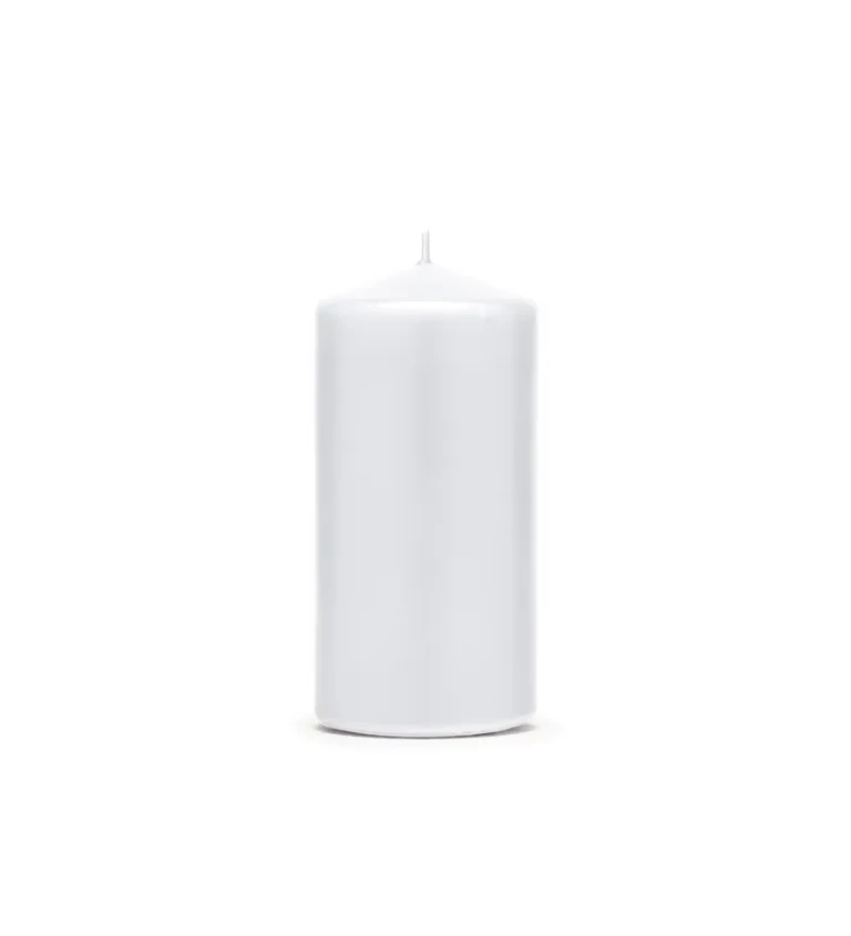 Matně bílá svíčka - válec II