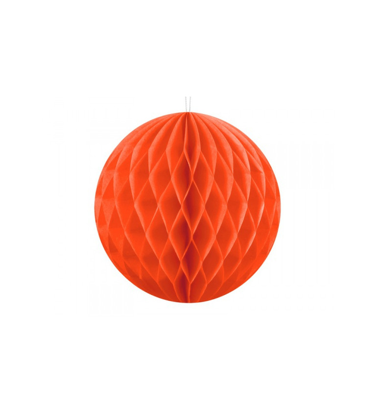 Papírová dekorativní koule - oranžová
