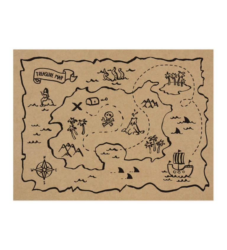 Pirátské mapy - prostírání
