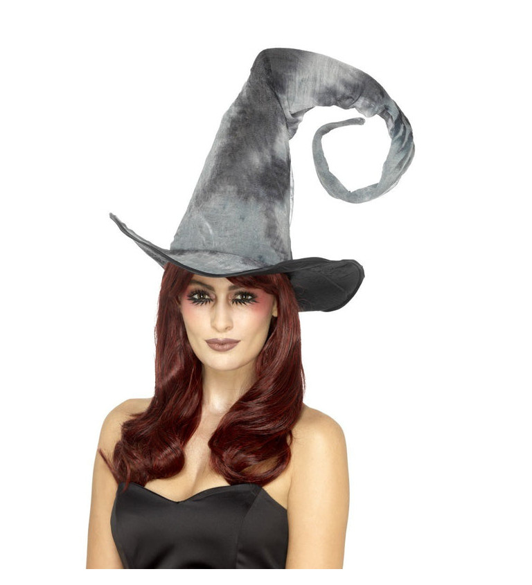 Luxusní čarodějnický klobouk šedý