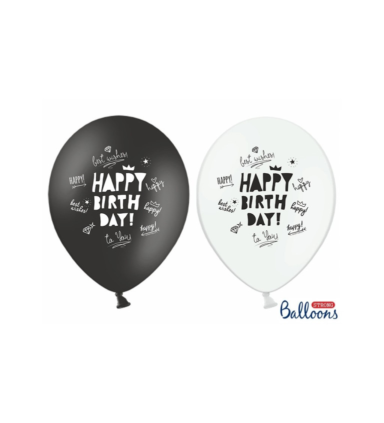 Happy Birthday balónek - 6 ks