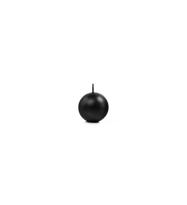 Svíčka - černá perleťová koule