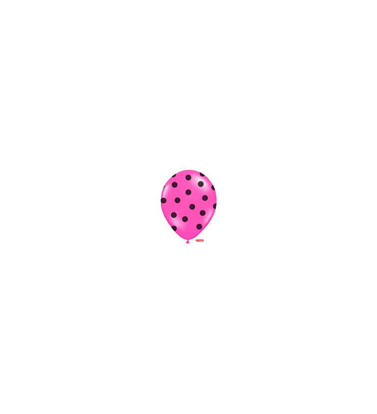 Balónky růžové s puntíky