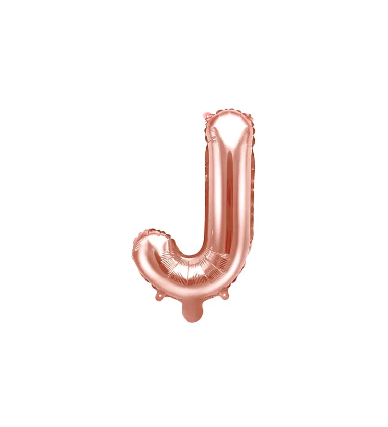 Fóliový balónek malý - růžové zlaté J