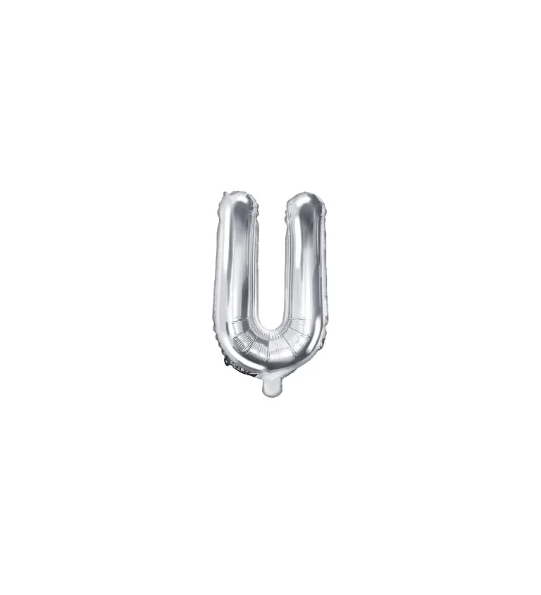 Fóliový balónek - stříbrné písmeno U