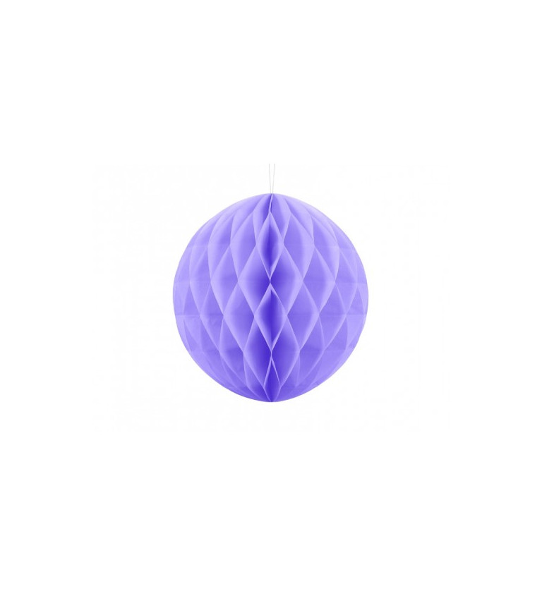Papírová dekorační fialová koule