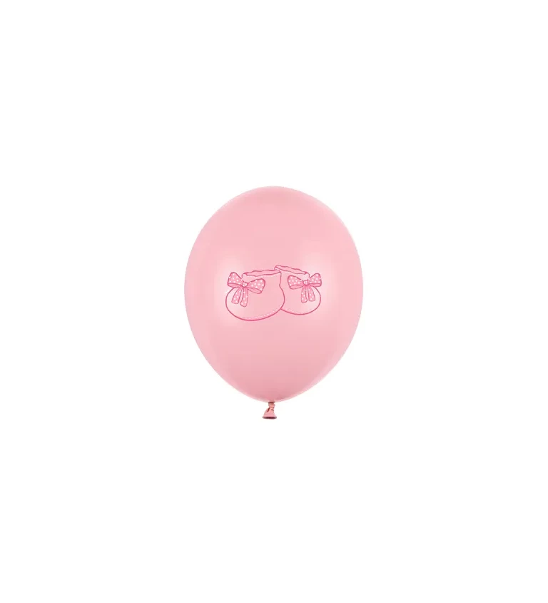 Latexové růžové balónky na babyshower