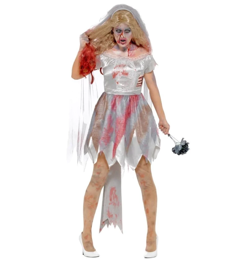 Dámský halloweenský kostým - krvavá nevěsta