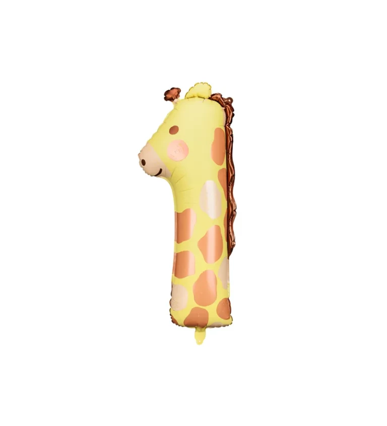 Foliový balónek - Číslo 1 Žirafa