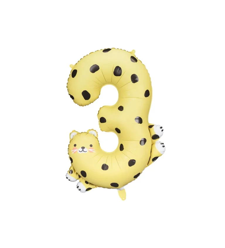 Foliový balonek číslo 3 - Leopard