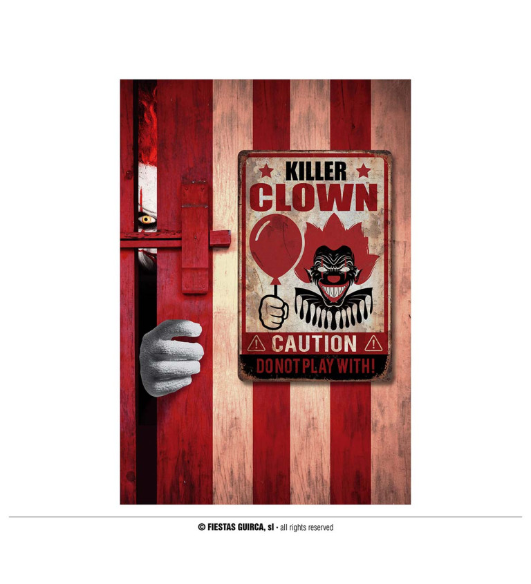 "KILLER CLOWN" - dekorační tabulka