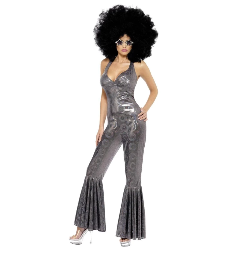 Kostým pro ženy - Disco Diva stříbrný
