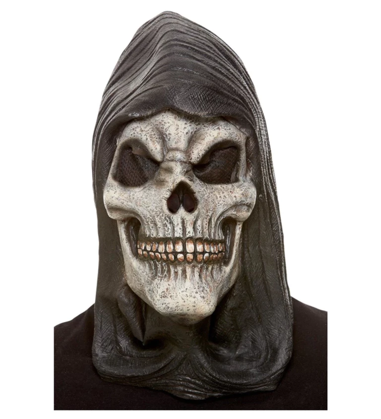 Celohlavová maska Kostlivec s kapucí