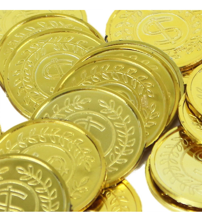 Zlate mince - plastové