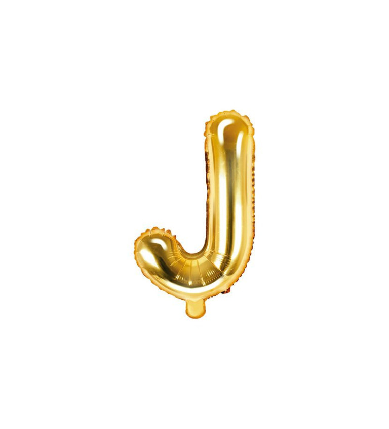 Male písmeno J zlaté - balónek