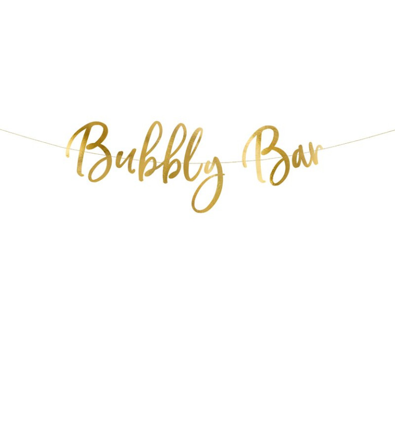 Girlanda s nápisem Bubbly bar
