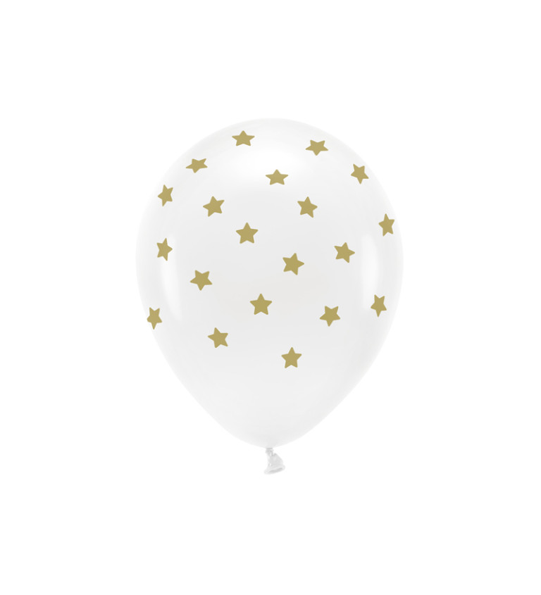 Balónek s hvězdičkami - Bílý