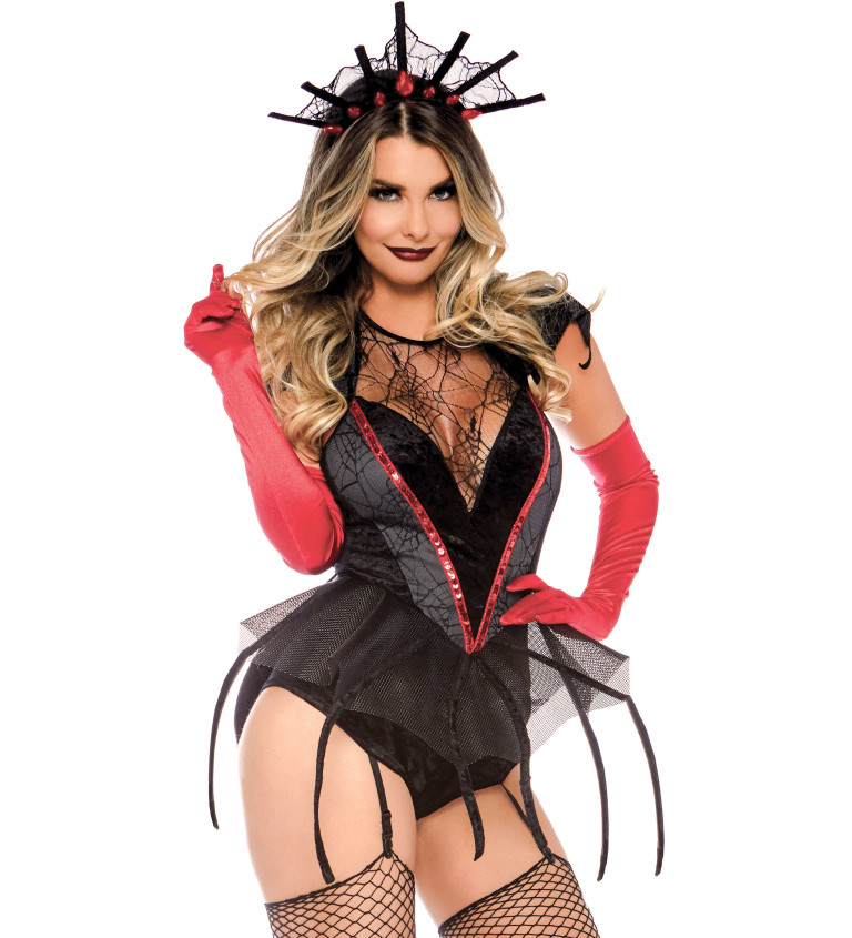 Dámský halloweenský sexy kostým královny pavouků
