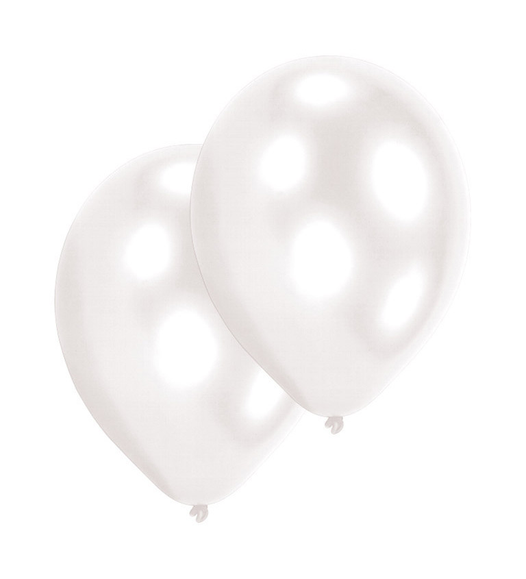 Perleťově bílé balónky