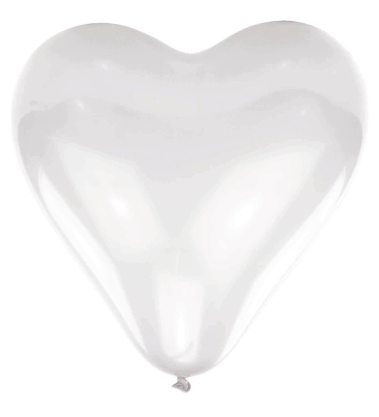 Balónky - srdce bílé