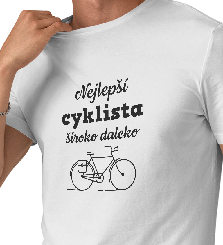 Pánské triko - Nejlepší cyklista široko daleko