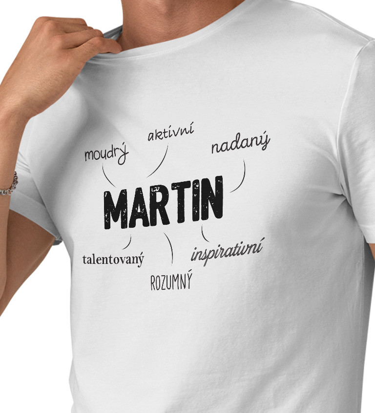 Pánské triko bílé - Martin