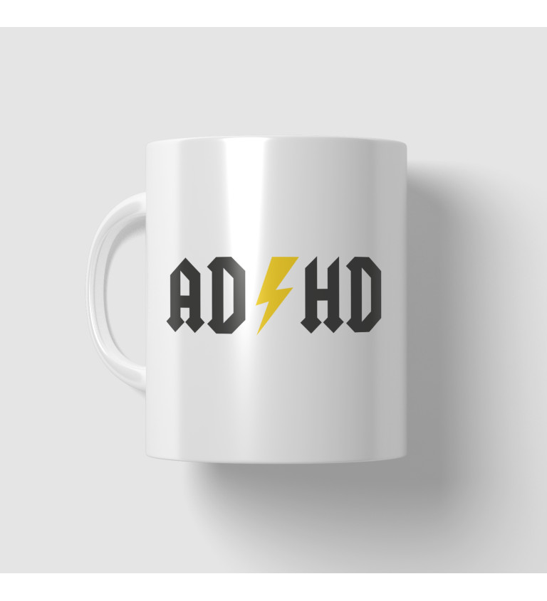 Hrnek s nápisem ADHD