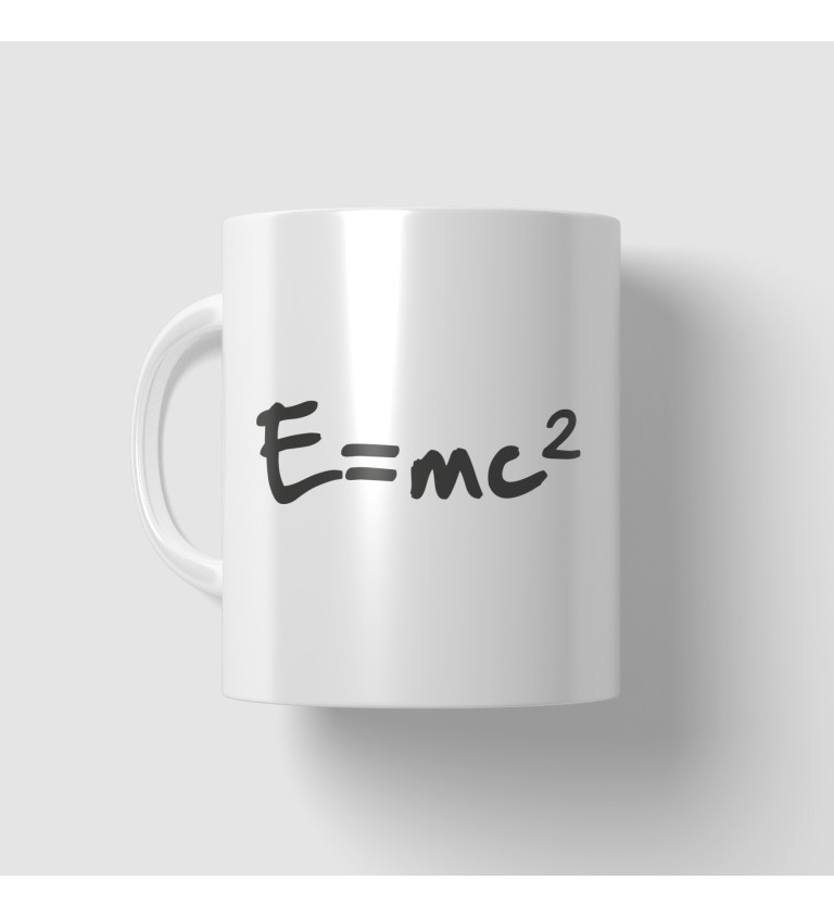 Hrnek s nápisem E=mc2