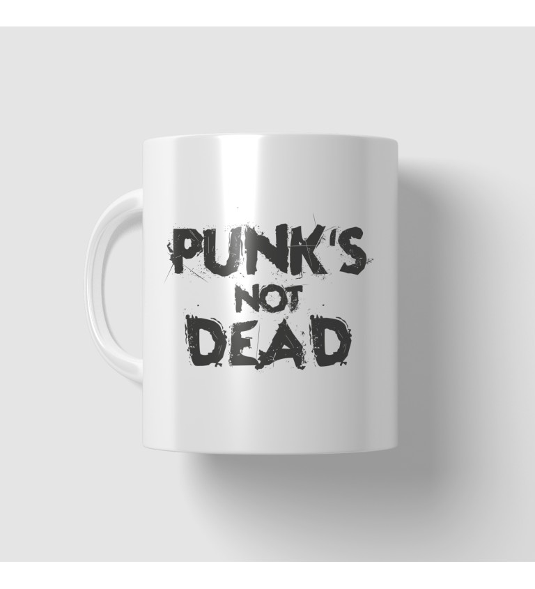 Hrnek s nápisem Punks not dead