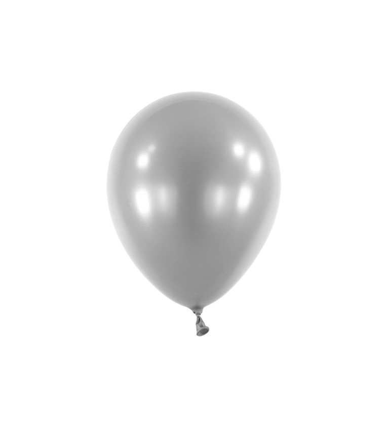 Metalické stříbrné balóny