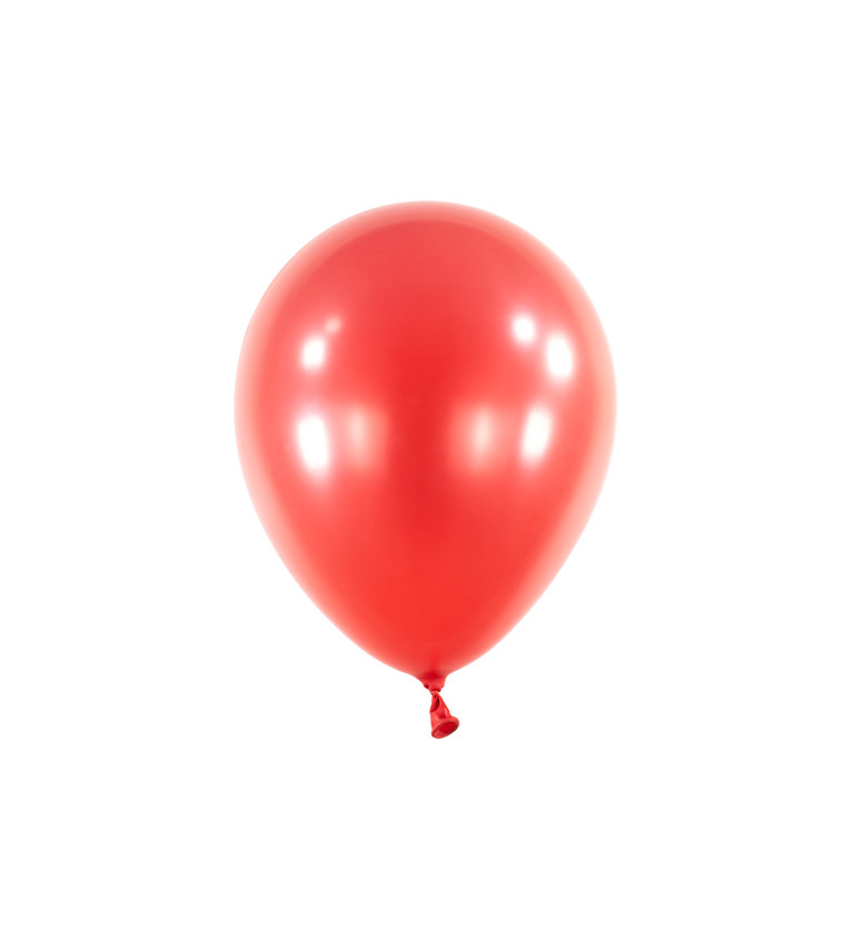 Metalické latexové balónky - červené