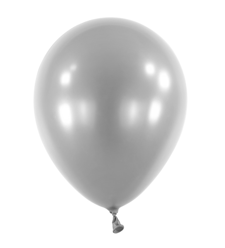 Metalické šedé balóny
