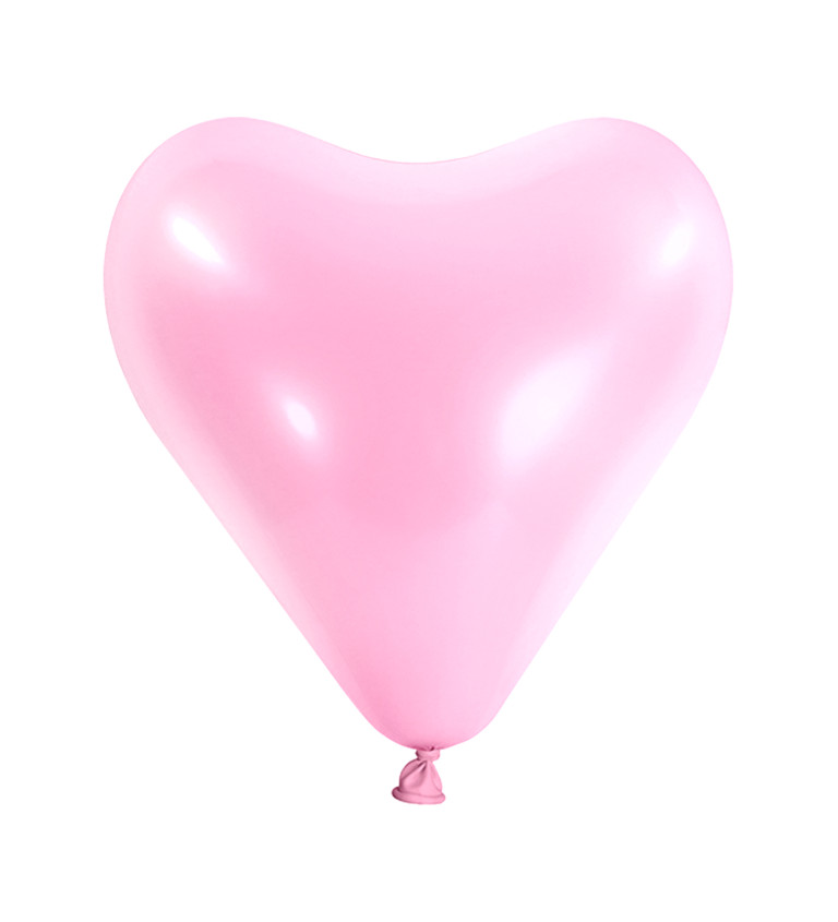 Pastelové růžové srdce balónek